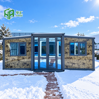 Maison conteneur moderne extensible de 40 pieds, 3 chambres, plan ouvert pour un séjour spacieux et confortable