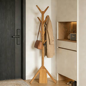 <span class=keywords><strong>Perchero</strong></span> <span class=keywords><strong>de</strong></span> Bambú con 8 Ganchos para Abrigos y Sombreros, Estante <span class=keywords><strong>de</strong></span> Almacenamiento, <span class=keywords><strong>Perchero</strong></span> <span class=keywords><strong>de</strong></span> Madera - Product Image 3