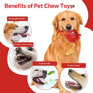 파괴 불가능한 나일론 게 모양 애완동물 장난감, 치아 연마용, 물림 방지, 핥는 간식, 강아지 씹는 장난감 - Product Image 4