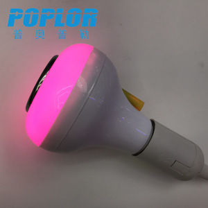 หลอดไฟอัจฉริยะ Poplor Smart Led Bulb E27 12W RGBW พร้อมรีโมทคอนโทรล และเครื่องเล่นเพลง USB MP3 ติดเพดาน - Product Image 3