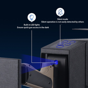 <span class=keywords><strong>Caja</strong></span> <span class=keywords><strong>Fuerte</strong></span> para Pistolas de Acero con Apertura Automática, Teclado Biométrico, Contraseña, Almacenamiento de Pistolas y Armas de Fuego - Product Image 5