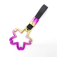 Sangle de remorquage JDM RACING colorée avec breloque en forme de fleur et de cœur pour voitures, bus et trains