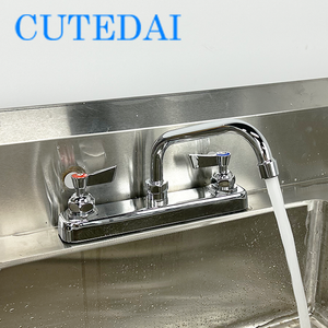 Thương mại Nhà bếp Vòi 6-inch lây lan centerset rộng rãi sàn gắn xoay chìm máy rửa chén Brass phòng tắm công nghiệp - Product Image 5