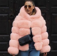 Manteau d'hiver en fausse fourrure de renard grande taille pour femmes Manteau en fausse fourrure