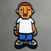 Tapis de porte personnalisé avec motif de dessin animé, tapis 3D en acrylique fait à la main, tapis d'accueil anime