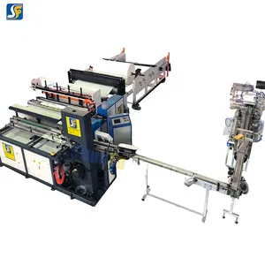 Automatic Toilet Paper Rewinding Machine With Band Saw Cutter Slitting Rewinder