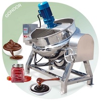 Machine de cuisson automatique commerciale pour nougat, gâteaux de lune vapeur, et sauces, avec cuve mélangeuse à enveloppe chauffante de 20L et agitateur