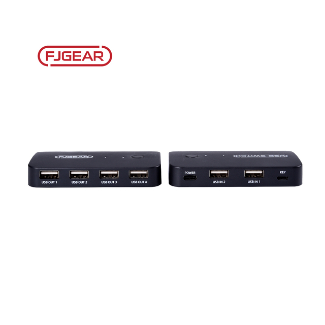 FJ-U204 FJGEAR Plug and Play 4 PORT 2 in 4 Out USB2.0 Switch Simple Connection 2 Computers Share 4 USB Deviced Usb Switch