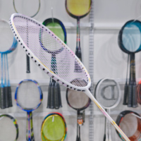 Raquette de badminton professionnelle Dmantis en fibre de carbone, légère, haute tension, pour l'entraînement, avec sac, pour club et utilisation en extérieur
