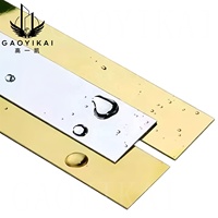 Profil décoratif de miroir d'or auto-adhésif bandes plates modernes d'acier inoxydable bande de fond de mur de chambre à coucher de plafond