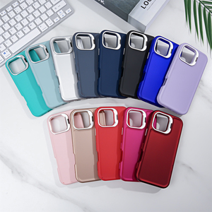 Haute rétroaction 3 en 1 étui de téléphone portable Fundas avec support de caméra couverture arrière pour <span class=keywords><strong>iphone</strong></span> 16 Pro Max Estuches Para Celulares - Product Image 1