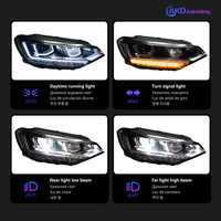 Modèle de voiture AKD pour Touran 2016-2020, feux de jour LED, signal dynamique, faisceau haut et bas, feux de jour, lampes automatiques