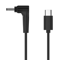 Câble de charge rapide USB Type-C vers DC 5V/9V/12V/15V 3A avec gaine en PVC 1,5 m pour téléphone portable, stockage d'énergie et outils électriques