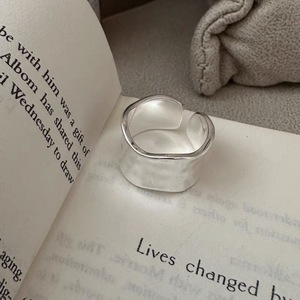 S925 Sterling <b>Silver</b> Irregular Wide <b>Ring</b> Geometric Design For Women Gift Jewelry - Product Image 4