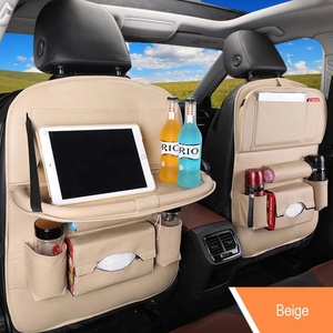 Sac de rangement multifonctionnel imperméable en cuir PU pour siège arrière de voiture, organisateur de siège arrière de voiture - Product Image 4