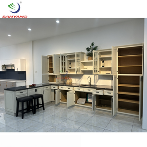 Armoires de cuisine de haute qualité, fabrication au Vietnam, vente en gros à prix avantageux, armoires de cuisine classiques en bois massif - Product Image 2
