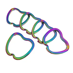 Arcobaleno all'ingrosso meglio applicare anello chiave forma personalizzata Split anelli piatti