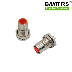 <strong>Factory</strong> M12 Waterproof IP67 Female Male <strong>Connectors</strong> 4PIN a B D Code Solder Type Panel Mount <strong>Socket</strong> for Wire Connections - Product Image 4