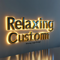 Enseigne CARREY Lettres de canal rétro-éclairées à LED 3D Enseignes en laiton logo mural lumineux Enseigne commerciale personnalisée pour l'extérieur Logo commercial