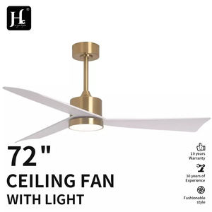 Gold 52-Inch Indoor <b>LED</b> <b>Ceiling</b> <b>Fan</b> with Dimmable <b>LED</b> Light 6 Speed Remote 3 Wood Blades Reversible DC Motor for Living Room - Product Image 3