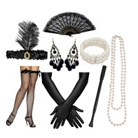 Serre-tête Flapper Noir en Acrylique pour Femme Années 20 - Accessoire de Costume Gatsby des Grands Délires pour Fête Thème Halloween