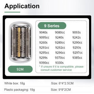 Cabezal de Afeitadora Eléctrica de Repuesto Compatible con <span class=keywords><strong>Braun</strong></span> Series <span class=keywords><strong>9</strong></span> 92M Gilding 9040s 9080cc 9093s 9095cc 9240s 9242s 9260S - Product Image 4