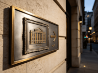 Plaque en laiton moulé en relief 3D gravée sur mesure avec incrustation de plomb et granit pour décoration intérieure/extérieure, publicité et signalétique d'entreprise