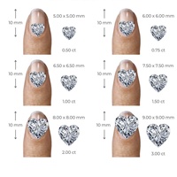 Diamant de laboratoire taille cœur couleur D, percé au laser, 3EX HPHT CVD, diamant cultivé en laboratoire, certifié IGI, modèle Huazhong Gem HZ-D