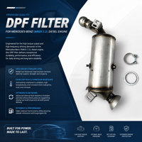 Filtro de Partículas Diesel DPF para Mercedes-Benz Classe C W204 S204 C200 CDI C220 2.2L