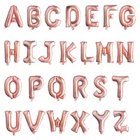 Offre Spéciale 16 pouces réservoir d'hélium ballons de fête feuille d'or argent rose bleu lettre alphabet joyeux anniversaire auto gonflable ballons