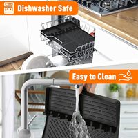 Tapis de cuisson en silicone (design rectangulaire uni) compatible avec les outils de cuisson, spatule et tapis anti-goutte - Utilisation en cuisine extérieure