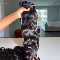 Meilleures ventes : Extensions de cheveux humains indiens bruts non traités, qualité naturelle, bouclés, décolorés, cuticules alignées
