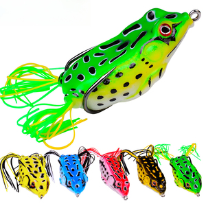 5G 9g 13g Pvc Silicona Señuelos blandos Señuelos de pesca de rana con anzuelo Topwater Saltwater Pike Bionic Soft Frog Baits - Product Image 3