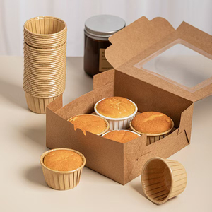 Wholesale Custom 3oz Roll Rim <strong>Paper</strong> Baking <strong>Cup</strong> Non-Stick Muffin &amp; Cupcake Liners Heat Resistant Souffle Muffin Liner - Product Image 2