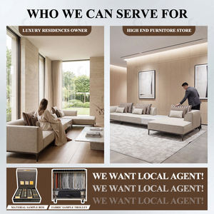 नई शैली डिजाइनर लक्जरी घुमावदार अनुभागीय सोफे के लिए समर्थन प्रदर्शन और लचीले लेआउट विकल्प - Product Image 4