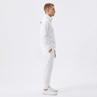 Ensemble de survêtement pour homme à col zippé, style streetwear personnalisé, coupe décontractée, deux pièces, vente en gros, fournisseur USA, OEM.