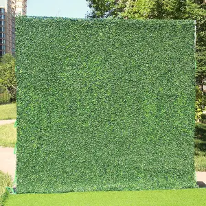 Planta Artificial hierba pared seto boj telón de fondo boda flor verde paredes té fiesta Floral Panel para el hogar jardín decoraciones