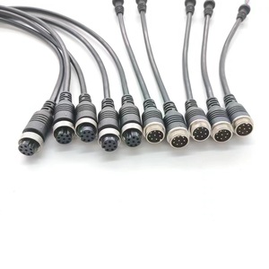 สายต่อปลั๊กการบิน M12 4 คอร์ 24AWG ทองแดงบริสุทธิ์ สำหรับส่งข้อมูลวิดีโอสำหรับกล้อง 1080P - Product Image 1