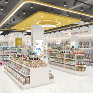 BBC009 Étagère de présentation de style tendance pour boutique de bébé, design d'intérieur pour <span class=keywords><strong>magasin</strong></span> de vêtements pour bébé, présentation pour <span class=keywords><strong>magasin</strong></span> de maternité et de bébé - Product Image 1