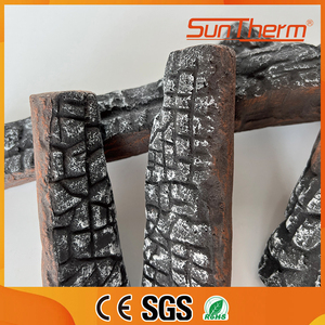 8 Piezas de Leños de Gas Cerámicos, Leños <span class=keywords><strong>Artificiales</strong></span> Realistas <span class=keywords><strong>para</strong></span> <span class=keywords><strong>Chimenea</strong></span> de Gas, Brasero - Product Image 2
