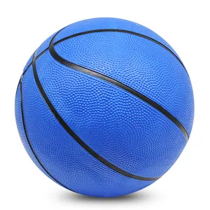 bal basketbal maat 4 Suppliers-Rubber Hoge Kwaliteit Blauw Basketballen Maat 1 2 3 4 5 Aanpasbare Mini Bal Basketbal Voor Promotie