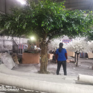 Pohon Cemara Buatan Luar Ruangan Pohon Ek Hijau Besar Palsu untuk Dekorasi Perpustakaan - Product Image 3