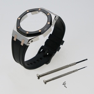 GA2100 Mod Kit Boîtier en acier inoxydable 316L avec bracelet de montre en silicone Vis en or rose pour boîtier de montre GA-<span class=keywords><strong>2100</strong></span> - Product Image 1