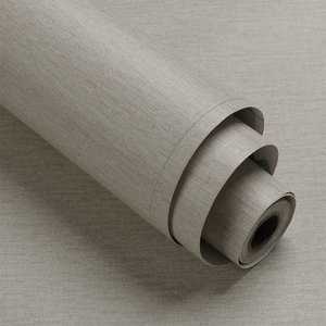 Papel Tapiz Autoadhesivo con Aspecto de Lino, Papel de Contacto Texturizado para Paredes, Removible, Impermeable, Moderno, Color Neutro - Product Image 3