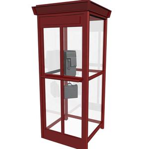 आधुनिक स्टेनलेस स्टील के निर्माण के लिए लंदन टेलीफोन बूथ प्रीफैब हाउस सजावटी उद्देश्यों - Product Image 1