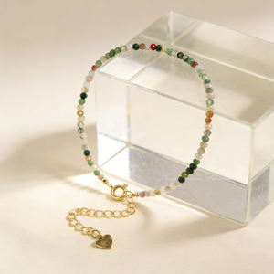 Pulseras de Cuentas con Diseño de Moda 2026, Cristal, Piedras Preciosas Naturales, Ajustables, con Corte de Corazón, Joyería para Mujer, Regalo Moderno para el Día de la Madre - Product Image 6