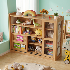 Bibliothèque moderne en bois avec 6 étagères, meuble de rangement pour salon, design scandinave - Product Image 3