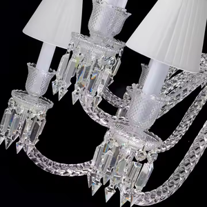 Candelabro de cristal decorativo personalizado moderno de lujo gran vestíbulo del Hotel moderno cromo cristal gran Bacarat candelabro - Product Image 2