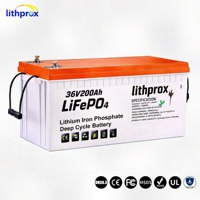 Batterie au lithium LiFePO4 de qualité A 36V200AH pour scooter, taux de décharge élevé, installation facile pour scooter de mobilité, UN38.3 CE RoHS MSDS