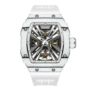 Reloj Mecánico de Lujo de 43 mm con Volante de Fibra de Carbono, Reloj Mecánico Automático Hueco para Hombre - Product Image 6
